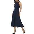 thumbnail image 4 of INSPIRE CHIC Women's Halter Neck Dresses Sleeveless Formal Cocktail Midi Dress XL Dark Blue, 4 of 6