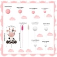 thumbnail image 2 of Keeparty Adornos Para Tartas De Vaca Y Bola, 26 Piezas De Arcilla Con Temática De Animales De Granja, Color Rosa Y Blanco, Para Baby Shower, Cumpleaños, Suministros Para Fiestas De Niñas Y Niños, 2 of 5