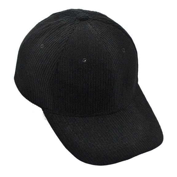 Xfvqtps Mens and Womens Baseball Cap Corduroy Solid Color Simplicity Vintage Adjustable Sunshade Outdoor Trucker Cap Black