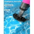 thumbnail image 6 of Efurden Cordless Pool Vacuum, Handheld Pool Vacuum with Running Time up to 60-Minutes for Above Ground Pools, Spas and Hot Tubs,Pink, 6 of 6