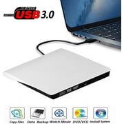 NEW External USB 3.0 DVD RW CD Writer Slim Drive Reader Player, Shield is strong,data cable adapt the design of embedding