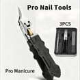 thumbnail image 2 of Black Anti-Slip Grip Gear Lock Nail Clipper Set, Professional-Grade Manicure Tool with Ultra-Sharp Tips for Precise Access to Nail Grooves, 2 of 7