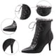 thumbnail image 3 of NECHOLOGY Zapatos Botines de mujer Botas de tobillo de encaje de moda de invierno para mujer con tacones tacones puntiagudos con cordones botas de tobillo con cremallera lateral (White 7), 3 of 7