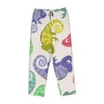 thumbnail image 4 of Daiia Cute Chameleons Women's Sleep Pant with Pockets and Drawstring,Pajama Pants-X-Large, 4 of 9