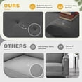 thumbnail image 4 of Exnote 108'' Modular Boneless Sofa,Sectional Couch for Living Room, Tufted Oversized L Shape Deep Seat Sectional Sofa with Ottoman & 3 Throw Pillows, Corduroy Cloud Couch, Dark Gray, 4 of 9