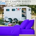 thumbnail image 2 of RV Twin 28” X 80” Sheet Set 600 Thread-Count 100% Egyptian Cotton 6-Inch Deep Pockets - Made for RV - Purple Color, 2 of 7
