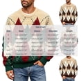 thumbnail image 3 of Zormilly Christmas Sweater Men Long Sleeve Crew Neck Cable Knit Sweaters Festival Holiday Oversized Fuzzy Pullover, S-3XL, 3 of 5