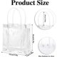 thumbnail image 2 of 50 piezas Bolsa de Plástico de PVC Transparente, Bolsas de Plástico de PVC Transparente con Asa, Bolsas de Compras Reutilizables para Compras, Cumpleaños, Boda, Favores de Fiesta, 2 of 4