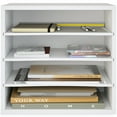 thumbnail image 4 of Ballucci 4-Tier File Paper Organizer, Wood Stackable Letter Tray with Adjustable Shelves, White, 4 of 9