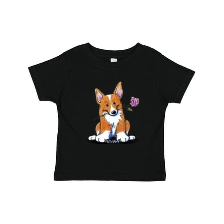 

Inktastic Flower Corgi Gift Toddler Boy or Toddler Girl T-Shirt