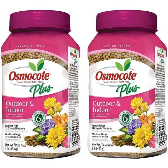 Osmocote 274150 Smart-Release Plant Food Plus Outdoor & Indoor, 1 LBPack of 2