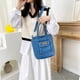 thumbnail image 5 of Bolso de hombro para mujer Bolso de mano elegante de gran capacidad para la escuela de compras en la playa, 5 of 9
