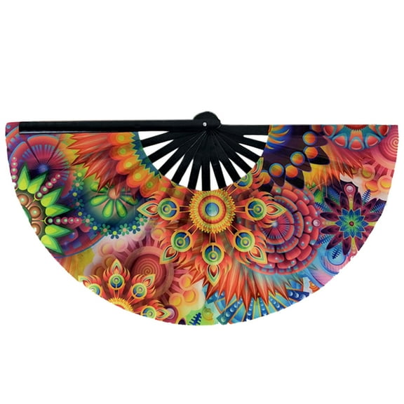 AOOOWER Large Bamboo Fan for Women and Men Gift Chinese Fans for Parties, Music Festival