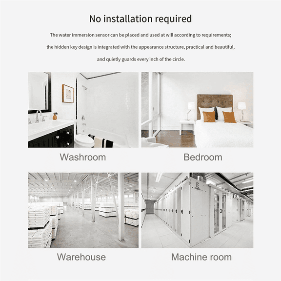 2X Tuya Water Leakage Sensor Detector WiFi Flood Water Leak Sensor Home Protection Alarm System Smart Life APP Control