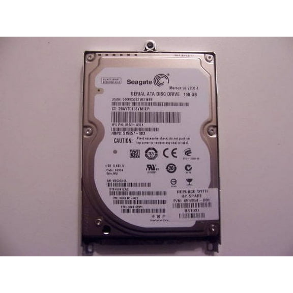 HP 455954-001 160GB SATA hard drive - 7,200 RPM, 9.5mm form factor (455954001)