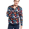 thumbnail image 4 of Men's Christmas Rudolph Reindeer Holiday Festive Knitted Sweater Cardigan Cute Ugly Pullover Jumper, 4 of 6