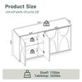 thumbnail image 4 of Miekor Furniture Modern 4-Door Wooden Cabinet with Adjustable Shelves – Stylish Storage Solution for Home or Office 95537, 4 of 9