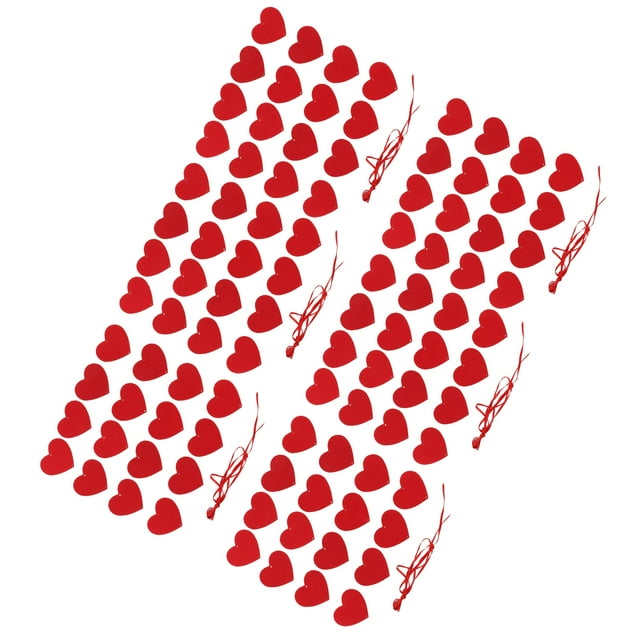 Heart Decor,96Pcs Heart Banner Nonwovens Valentines Decorations Heart Decorations Unrivaled Performance
