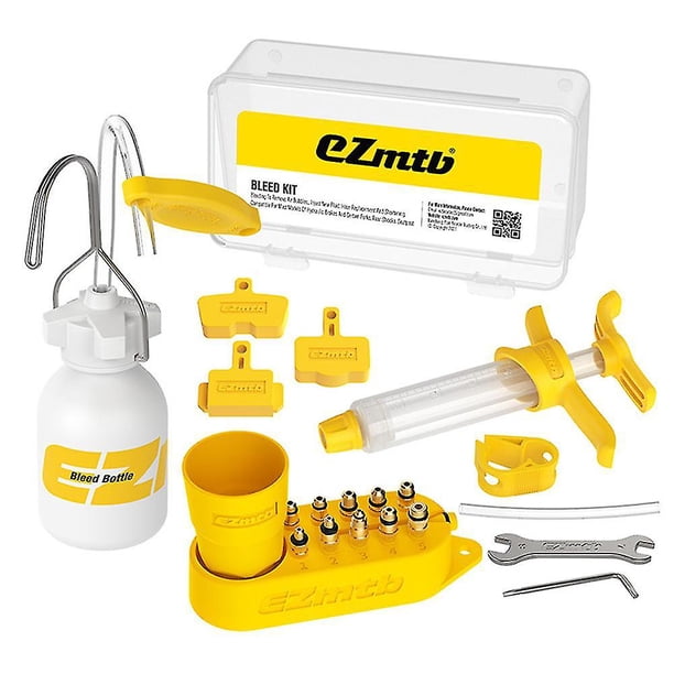 Kit de purga de aceite mineral para frenos de disco hidráulicos de bicicleta de montaña, herramientas de reparación de frenos de bicicleta de montaña