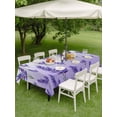 thumbnail image 4 of Outdoor Tablecloth with Umbrella Hole for Patio/Picnic/Party/Camping, Purple Lavender Waterproof Table Cloth Rectangle Table Cover Washable, Spring Watercolor Wildflower Garden Floral (60"x 84"), 4 of 8