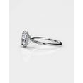 thumbnail image 3 of Cora Jewellery 1.5CT Delicate Oval Moissanite Hidden Halo Engagement Ring For Women, 18K White Gold, 3 of 8