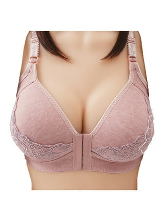 Plus Size Seamless Everyday Bra Womens Wireless Push Up Bra Sexy V-neck  Full Coverage Lace Breathable Bra Underwear 