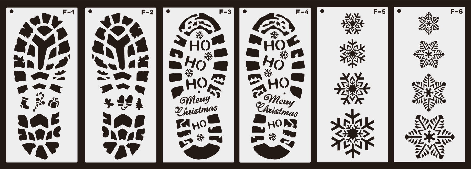 Huellas De Papá Noel Para Piso, Kit De Calcomanías De Piso De Navidad De Papá Noel Con Reno Y Elfo, Decoración De Navidad, Suministros De Decoración De Fiesta De Navidad (8
