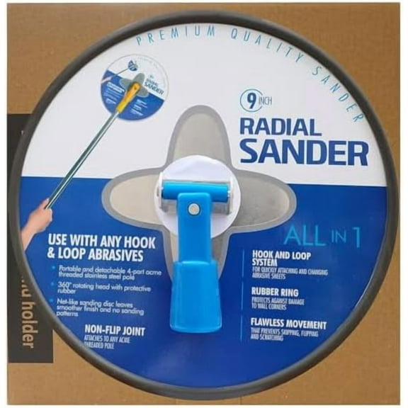 9 Inch Radial Hand Sander, 9" Hook and loop Hand Drywall Sander for Wall Cleaning and Polishing$$Tools & Hardware Other