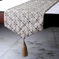 thumbnail image 3 of The HomeCentric Embroidered Table Runner 14 x 36 inch Luxury Linen with Tassels Ivory, 3 of 3