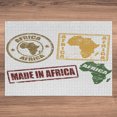 thumbnail image 6 of Ambesonne African Jigsaw Puzzle, Grunge Stamps Design, Heirloom-Quality Fun Activity for Family Durable Cardboard, 1000 pcs, Yellow and Red, 6 of 6