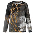 thumbnail image 4 of Trendy Tops Crewneck Sweatshirts for Women Casual Graphic Sweatshirt Long Sleeve Blouse Loose Classic Pullover, 4 of 5