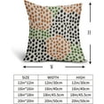 thumbnail image 5 of Black Orange Green Pillow Covers 16x16 Set of 2 Fall Colored Art Dot Decorative Throw Pillows Trendy Print Outdoor Pillowcase Holiday Seasonal Cushion Cover Linen Pillow Case Decor for Sofa Couch Bed, 5 of 6
