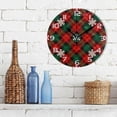 thumbnail image 3 of GZHJMY Christmas Snowflake Plaid Wall Clock, Silent Non Ticking Battery Operated Creative Decorative Round Clock for Kitchen, Living Room, Bathroom, Home School Office Decor, 10 Inch, 3 of 7
