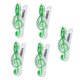 thumbnail image 5 of Lote de 5 pinzas de plástico para partituras musicales, sujetalibros, marcapáginas para estudiantes Verde, 5 of 7