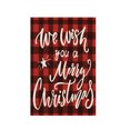thumbnail image 1 of Flmtop Christmas Banner Polyester Double-sided Red Plaid Christmas Flag for Home, 1 of 11