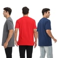 thumbnail image 4 of Zfeel Short Sleeve T-Shirt Super-Soft Blank Tee 100% Cotton Crew Plain Shirts Mens (Aquatic Blue, L), 4 of 7