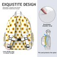 thumbnail image 4 of Summer Sunflower Student Backpack with Adjustable Straps and Chest Buckle Spacious Lightweight Durable School Backpack for Student and Students, 4 of 4