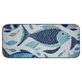 thumbnail image 2 of Shangniulu Coastal Kitchen Rugs Beach Kitchen Mats for Floor Cushioned Anti Fatigue Kitchen Floor Mat Fish Pattern Non-Slip Comfort Standing Mat for Kitchen Sink 19.68*47.24 in, 2 of 6