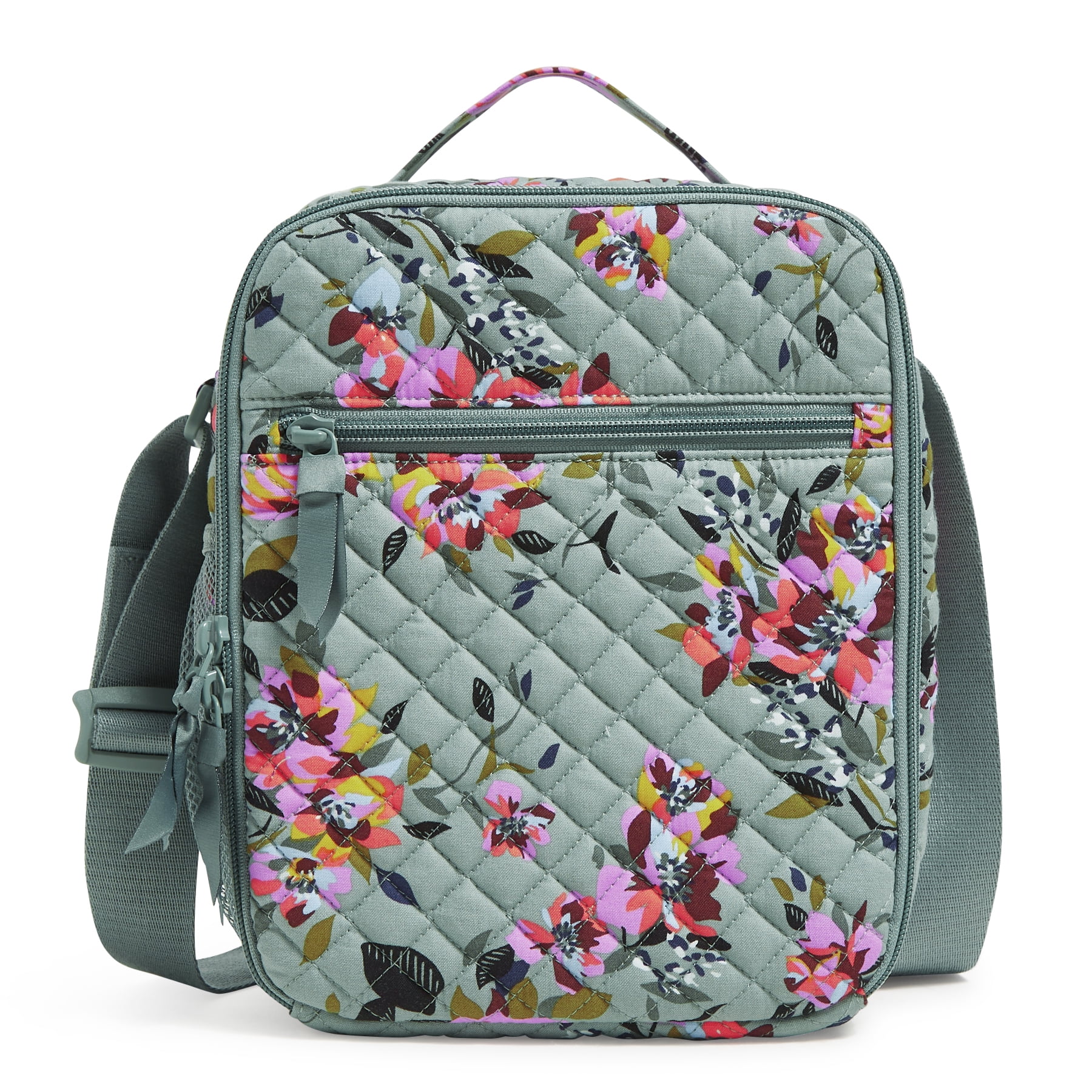 Vera Bradley Women s Insulated Deluxe Lunch Bunch Bag Cotton Rosy Outlook Walmart