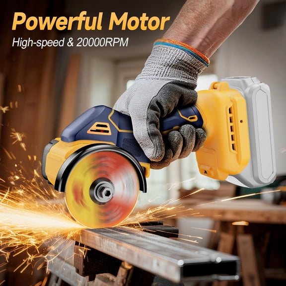 Cordless Cut Off Tool Compatible with Dewalt 20V Max Battery, 3" Mini Cut Off Tool 20000 RPM, 5 Saw 3” Blades for Metal/Wood/Tile/Plastic Cutting, Removable Dust Cover, No Battery