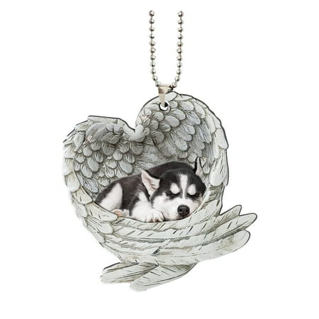 

Heiheiup Valentine s Day Decorative Pendant Car Decorative Pendant Dog Funny Acrylic Pendant Double Sided Pendant Stained Glass Heart