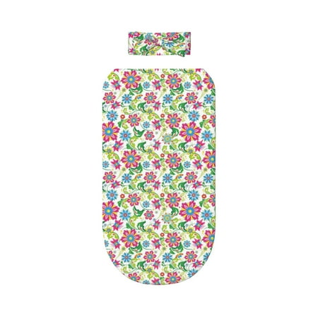 

Lafuoo Vector Mexican Otomi Style Bright Pattern 0-6 Months Newborn Swaddle Bag Headband Set for Girls Clothes Baby Care Products