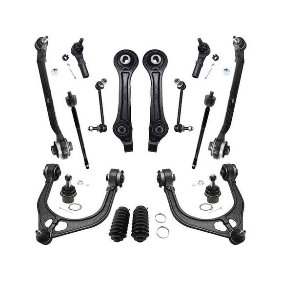 Front Control Arm Ball Joint Tie Rod and Sway Bar Link Kit - 16 Piece - Compatible with 2011 - 2017 Dodge Charger RWD 2012 2013 2014 2015 2016