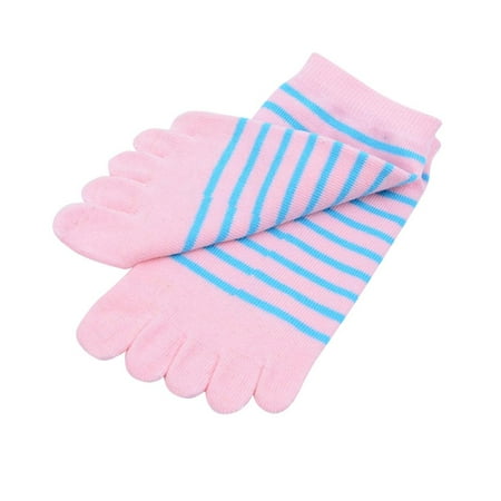 

IMSHIE Women Toe Socks Casual Cotton Stripe Five Finger Low Cut Socks Fashion Toe Socks Five Finger Crew Cotton for Men Women Used to Protect Your Toes adaptable