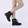 thumbnail image 5 of Dream Pairs Women's Warm Winter Montreal Faux Fur Ankle Boots Fold-Down 2 Style MONTREAL ALL/BLACK Size 8, 5 of 5