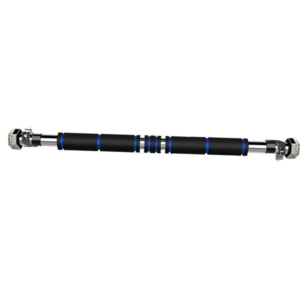 Barra de para puerta, barra para mentón, barra Horizontal para el hogar, gimnasio en casa, ejercicio físico (31,5 a 51,2 pulgadas de Azul negro Macarena Barra para levantar la puerta