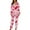#001-Pink, variant on Censtreet Women Pajama Sets Two-Piece Nightwear Short Sleeve Sleepwear Button Down Pj Lounge Sets with Long Pants