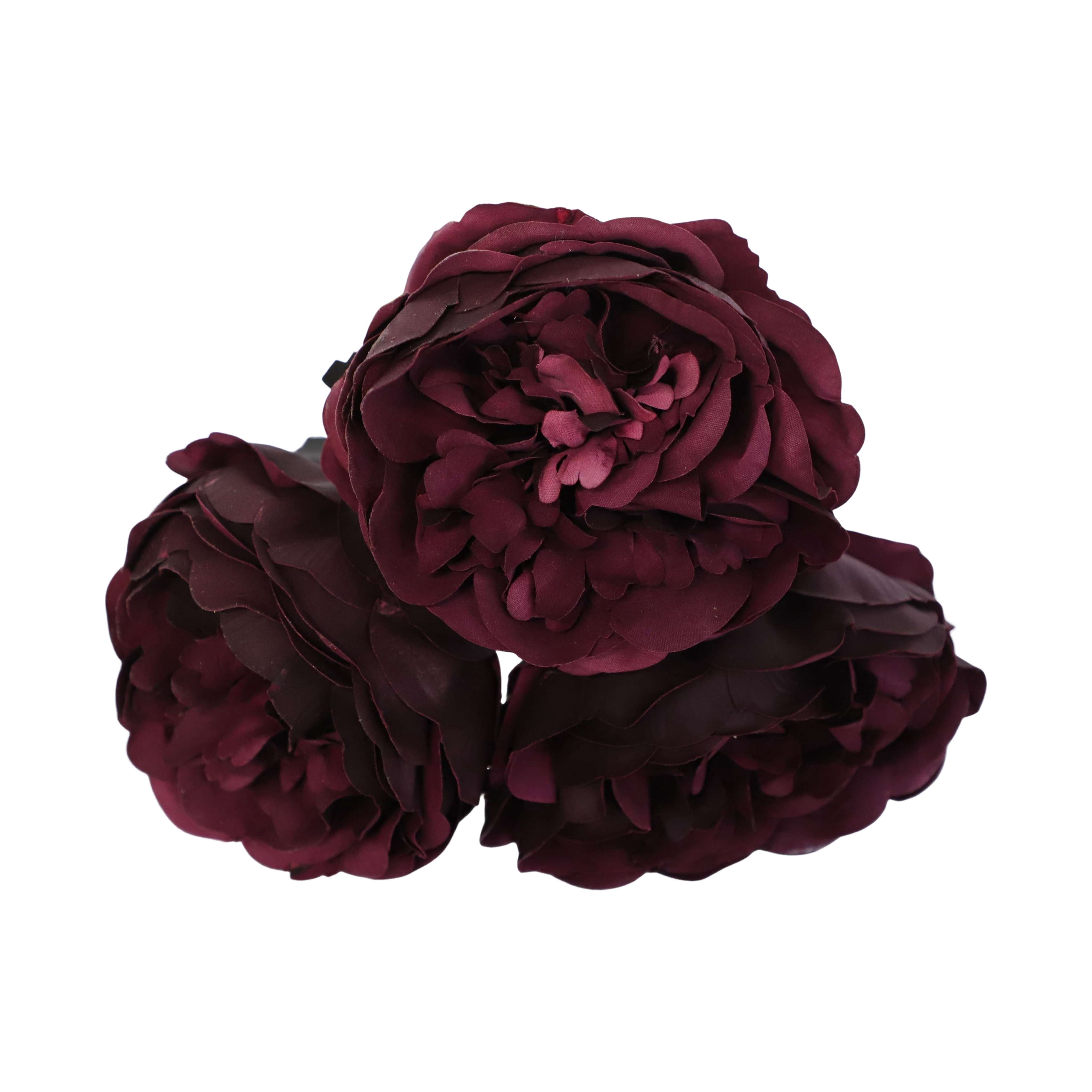 My Texas House Fall Faux Peony Bundle, Dark Purple, 20"