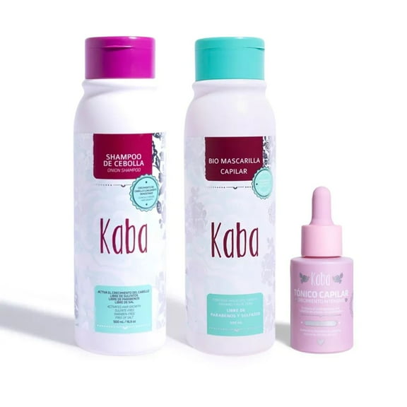 Shampoo de Cebolla kaba (3 pack) kaba shampoo de cebolla Bio mascarilla Capilar y Crecimiento intensivo kaba shampoo de cebolla