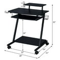 thumbnail image 6 of Pemberly Row Wood Top Gaming Table with Metal Frame and Casters in Black, 6 of 6